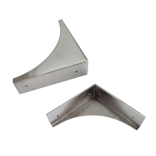 Image of 4PCS Table Corner Protectors, Corner Guard, Brushed Silver Decorative Metal Corner Protector Edge Safety Guard for Boxes,Barn Door,Wood Frame,Desk,Furniture Corner Guard Hardware Accessories (Silver)