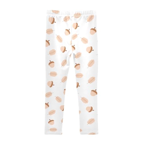 Pine Cones Girls Leggings,Workout Leggings for Girls Toddler Athletic Leggings Size for 3-10T2