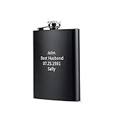 【Buen regalo】 El juego de frascos de acero inoxidable es un regalo de boda, un regalo para hombres, un regalo para el día del padre, un regalo de graduación y mucho más. Adecuado para llevar whisky, vodka, ron, escocés, ginebra, tequila, etc.