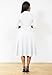 Nmoder Casual Dresses for Women Semi Formal Fit and Flare 3/4 Sleeve A-line Church Work Dress with Pockets White M