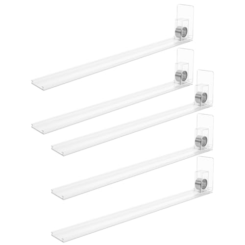 Organisateur de réfrigérateur transparent Gatuida 345mm avec 5 pousseurs de boisson à ressort