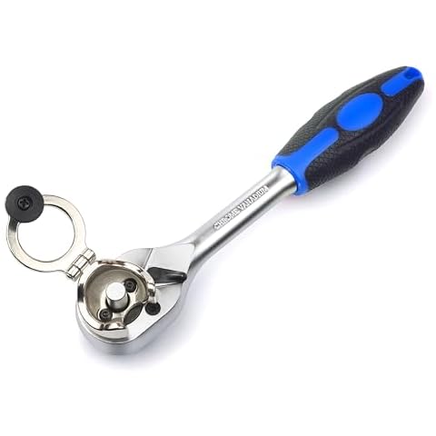 Ascend Tools Easy Wheel Ratchet, 3/8 inch Drive, 72 Tooth Ratcheting Action, Quick Release Head, Rotator, Spinner, Ratchet Wrench, Socket Wrench Cover