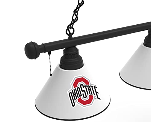 Ohio State 3 Shade Billiard Light With Black Fixture By Holland Bar Stool #TOP1