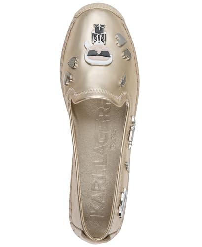 Image of Karl Lagerfeld Women's Michaela Slip on Espadrille Sandal with Pins