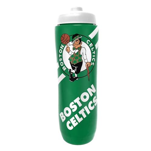 Party Animal NBA Basketball Squeeze Bottle, 32 oz, Boston Celtics