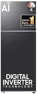 Samsung 465 Litres 2 Star Frost Free Double Door Smart Wifi Enabled Refrigerator with Easily Switch Modes (RT51DG682BB1TL, Black Matt)