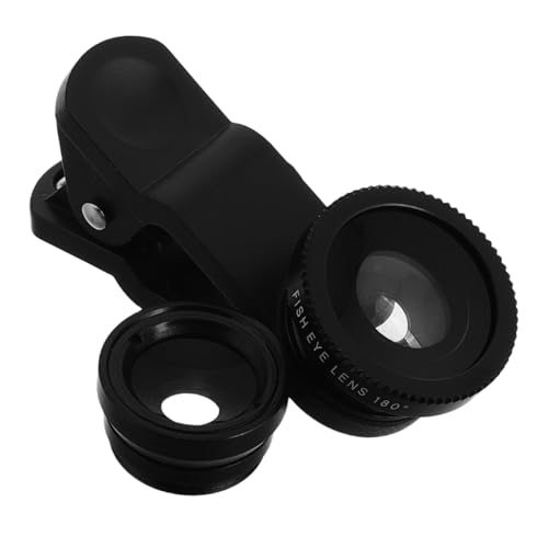 SMASOLO Smartphone Camera Lens Kit with Fisheye Wide Angle Macro Lenses Fit for Phones High-performance Magnifier for Enhanced Photo Effects and Screen Zoom