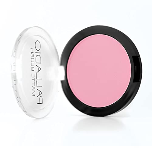 Palladio Matte Blush, Brushes Onto Cheeks Smoothly, Soft Matte Look And Even Finish, Flawless Velvety Coverage, Effortless Blending Makeup, Flatters The Face, Convenient Compact, Berry Pink #TOP2
