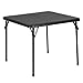 Flash Furniture Kids 3-Piece Folding Square Table and Chairs Set for Daycare and Classrooms, Children's Activity Table and Chairs Set, Black