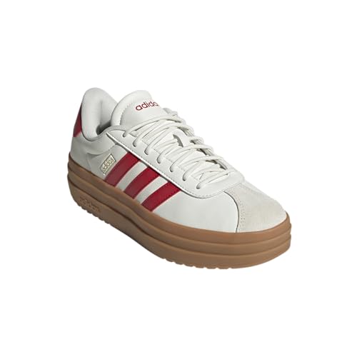 Image of adidas Womens Vl Court Bold Lace Up Sneakers Shoes Casual - Pink