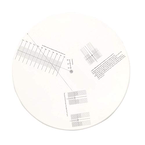 Acrílico Alfombrilla Tocadiscos Cartucho Alineación Transportador Fonógrafo Herramienta Antideslizante LP Disco de Vinilo Recolector Calibración Placa Para Tocadiscos Descriptor de Acceso - Blanco Cover