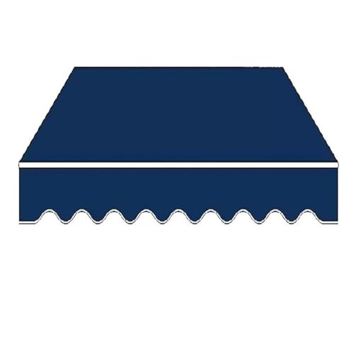 Toldo retráctil de 13 x 8 pies, parasol manual para patio, jardín, tienda y restaurante, refugio azul resistente a la intemperie (2,5 x 1,5 m)