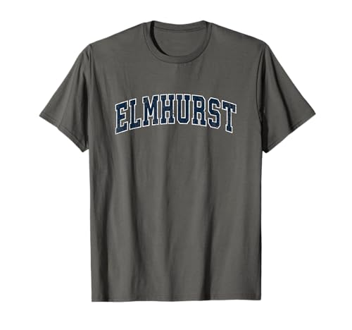 Elmhurst Illinois IL Vintage Deportes Diseño Azul Marino Camiseta