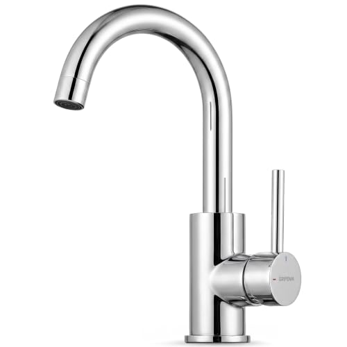 GRIFEMA G1002 Grifo Lavabo Alto 360°, Grifo Baño Cromado