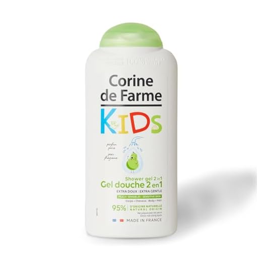 Corine de Farme - Gel Douche Kids 2-En-1 Corps et Cheveux Parfum Poire - Peaux Sensibles, Hypoallergénique, Formule Clean Beauty - Fabriqué en France sous Contrôle Dermatologique - 300 ml