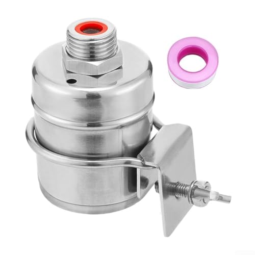 Regolatore di livello dell'acqua con valvola a sfera galleggiante automatica in acciaio inossidabile per la regolazione dell'acqua del serbatoio, compatibile con connessioni filettate da 1/2 pollice