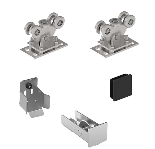 Sellon24® Composants de portail en acier - Pour porte coulissante - Pour garage - 70 x 70...