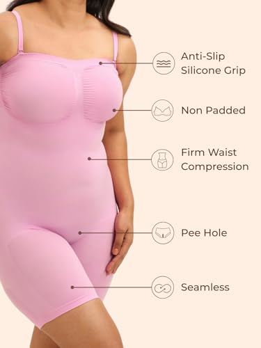 Image of UNDERNEAT Women Strapless Butt Lifting Bodysuit | with Detachable Straps | Anti-Slip Grip and Tummy Control | Seamless and All Day Comfort | Premium Airflow+ Fabric