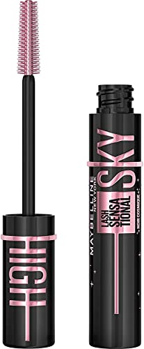 Maybelline New York Lash Sensational Sky High Volumizing & Lengthening Mascara, Washable Flake-Free Formula Infused with Bamboo Extract & Fibers, 7 ml, Cosmic Black