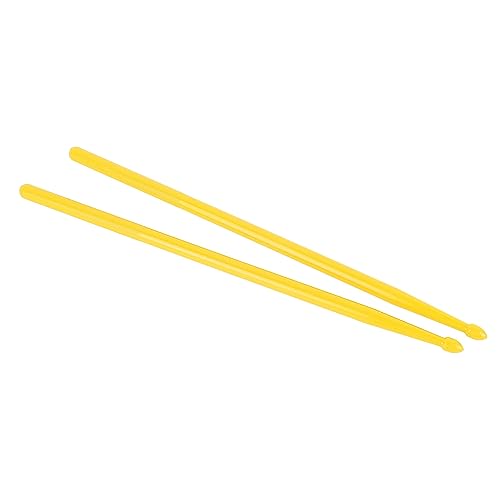 Juego de baquetas para batería, baquetas de nailon con tacto cómodo, 2 piezas para práctica en instrumentos de percusión (amarillo), accesorios para percusión miniatura 2