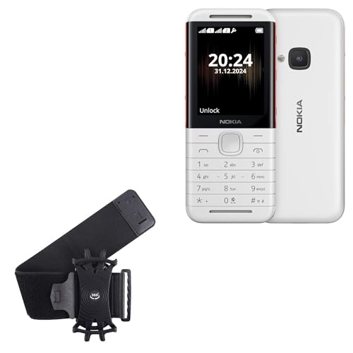 BoxWave Holster Compatible with Nokia 5310 (2024) - ActiveStretch Sport Armband, Adjustable Armband for Workout and Running - Jet Black