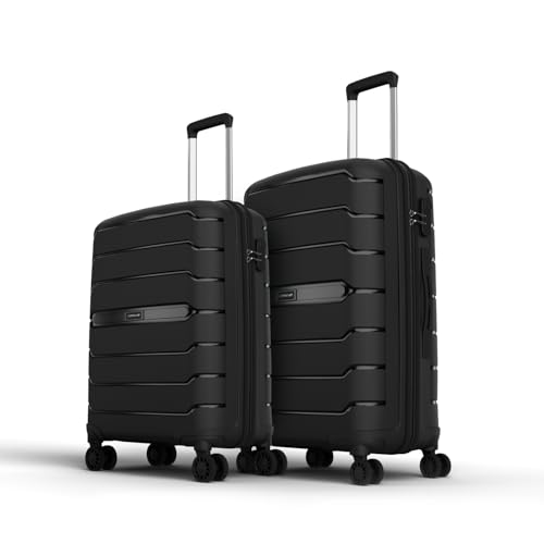 Image of Aristocrat Liberty Set of 2 (Cabin+Medium) Trolley Bags, Jet Black