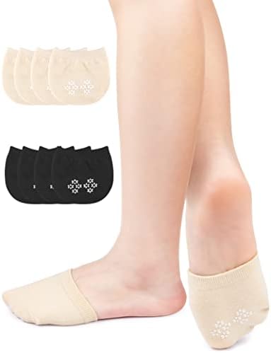 AYPOW 6 Paires Chaussettes Avant Pied Antidérapantes En Coton