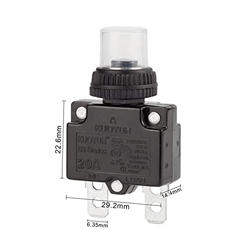 Disjoncteur 20A unipolaire protecteur surcharge 32V 50VDC