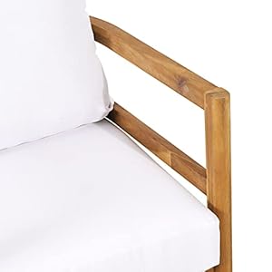 Christopher knight home 318049 ellendale club chair teak white  urban country home decor
