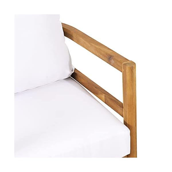 Christopher knight home 318049 ellendale club chair teak white  urban country home decor