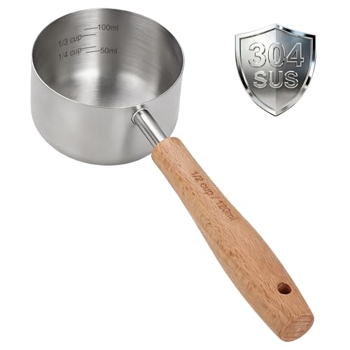 1PCS 1/2Cup(120ml) Dog Cat Food Scoop, Measuring Cup for Pets & Kitchen