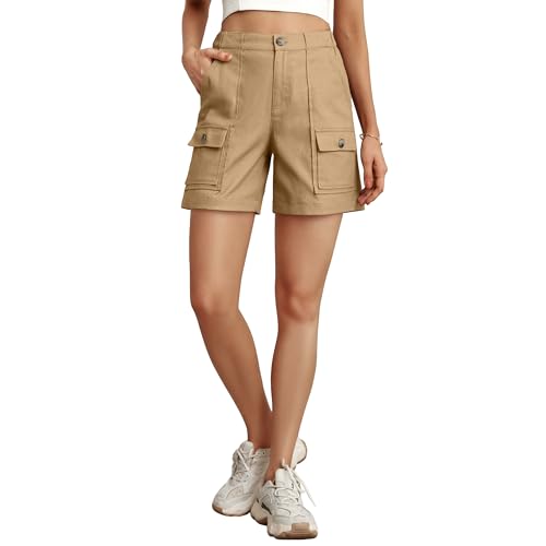 Lepunuo Women's Mid-Rise Relaxed Fit 6' Cargo Summer...