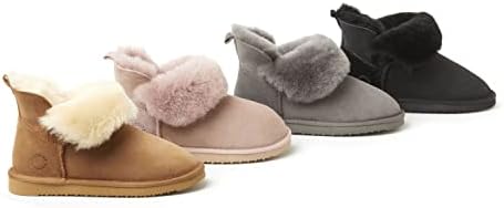 Dearfoams Women's Fireside Perth Genuine Shearling Indoor/Outdoor Water Resistant Foldover Boot Review | Image 1