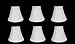 Urbanest 1100329c Chandelier Lamp Shades 6-inch, Bell, Clip On, White (Set of 6)