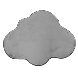 Thedecofactory Tapis Forme Nuage Extra Doux Gris 90x70