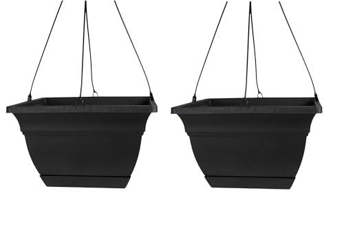 The HC Companies Eclipse Square Hanging Planter for Indoor Plants