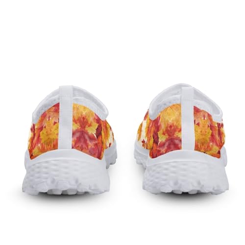 GIFTPUZZ Walking Shoes Women Slip on Tennis Fashion Sneakers Comfort Breathable Platform Flats Thanksgiving Day3