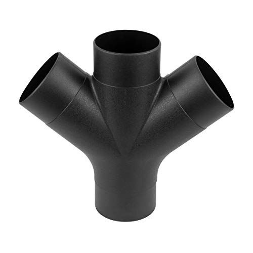 POWERTEC 70275 3-Way Dust Collection Fitting w/Y Shaped Design for 4 in Hose & Cuff