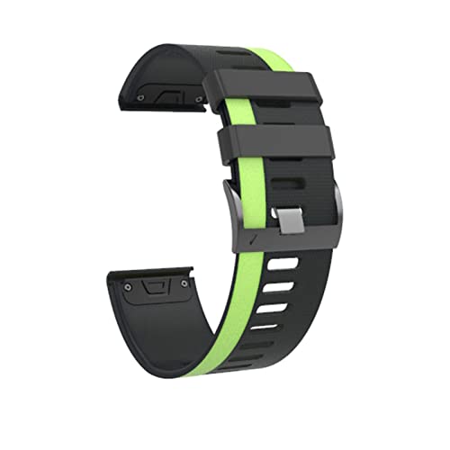 Bracelet silicone Garmin Fenix 7 avec fixation facile Quick Release bicolore 22mm