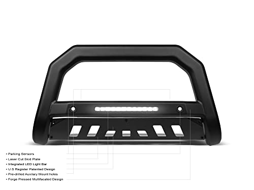 Image of Armordillo 8710661 AR-T Series LED Bull Bar Compatible with Parking Sensor - Matte Black Fits 2016-2024 Nissan Titan XD / 2012-2021 NV1500 NV2500 NV3500
