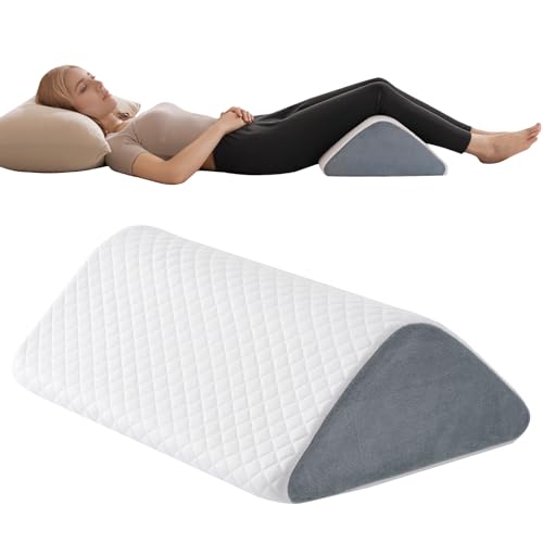 Knee Wedge Pillow 6.3'' for Post-Surgery Recovery-Leg Elevation Support for Sleep Position,...