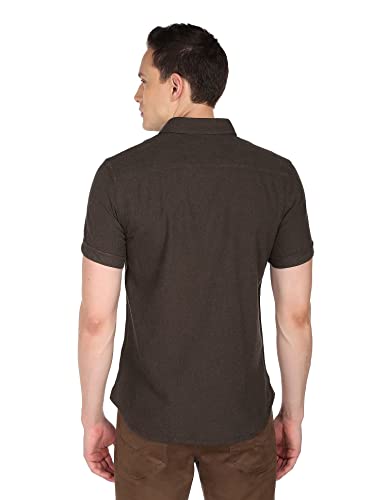 Image of U.S. Polo ASSN. Men's Cotton Solid Slim Fit Shirt