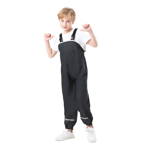 Image of Kids Unisex Rain Pants, Green, Size 2-9 Years