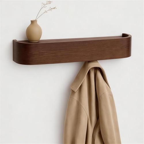 MTZ Solid Wooden Coat Rack with Shelf