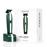 COCCO VELOCE LITE Professional Hair Trimmer for Men – DLC Blade, Cordless Barber Trimmer with 7000 RPM Motor, USB-C Fast Charging, 4-Hour Runtime, Beard & Hair Detail Trimmer (GREEN & WHITE)