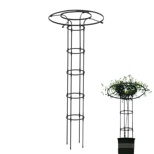 Demsyeq Enrejado de paraguas para jardín, enrejado resistente al óxido, soporte de plantas de vid de metal, enrejado vertical, torre de enrejado de jardín para plantas trepadoras, enrejado de escalada