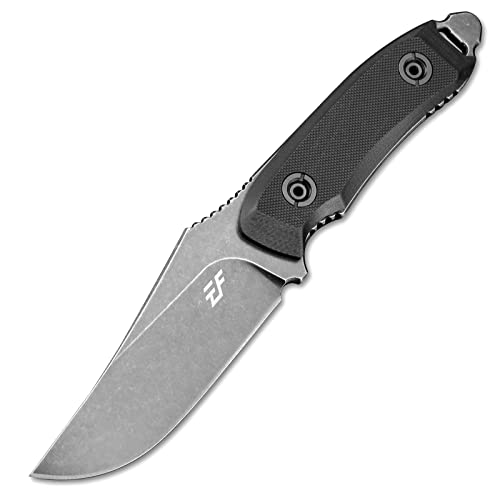 Eafengrow Ef126 Fixed Blade Knife 14C28N Steel Blade, G10 Handle Full Tang Fixed Knife For Outdoor Camping Hunting Survival Edc Tool Knife(Black) #TOP4