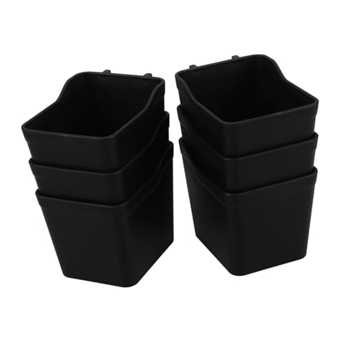 MUSISALY 6個 ペグボードホルダー ブラック 耐久素材製 多機能収納カップ 作業台 ガレージ 工房 オフィス キッチン 整理用