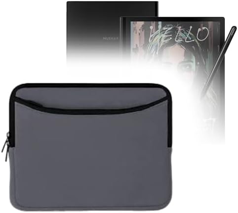 BoxWave Case Compatible with Musnap Aura C (10.3 in) - SoftSuit with Pocket, Soft Pouch Neoprene Cover Sleeve Zipper Pocket - Charcoal Grey image 2