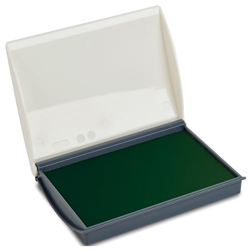 Image of Shiny SHI-40169 Small Rubber Stamp Pad, 2 3 /4 inch x 4 3 /8 inch, Green Ink